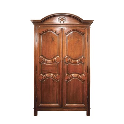 Lot 439 - Provincial Louis XV Beechwood Armoire Third...
