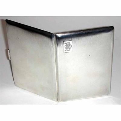Lot 276 - English Silver Cigarette Case Dated 1953. 10...