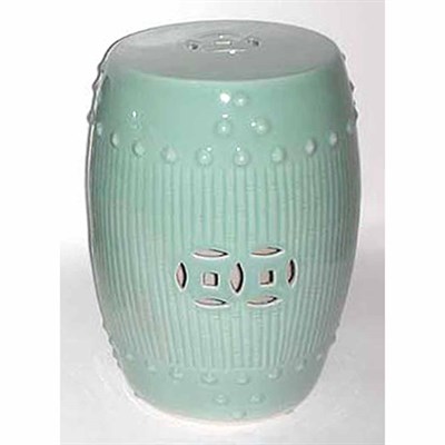 Lot 555 - Celadon Glazed Porcelain Garden Seat Height 18...