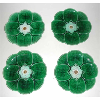 Lot 105 - Group of English Majolica Tableware Articles...