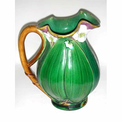 Lot 14 - Two English Majolica Water Pitchers Each...