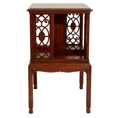 Lot 184 - English Oak Revolving Bookcase on Stand Height...