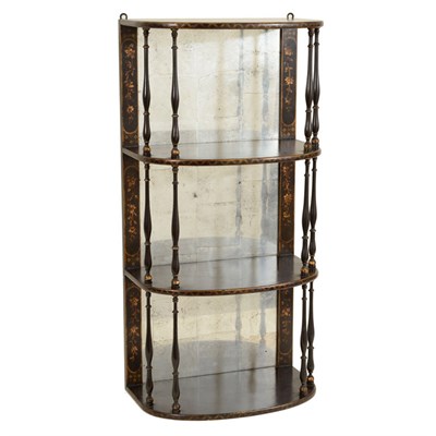 Lot 78 - Regency Style Japanned Three-Tier Hanging...