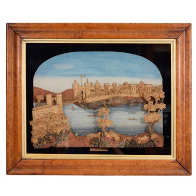 Lot 153 - Two Framed Irish Victorian Cork Dioramas Mid...