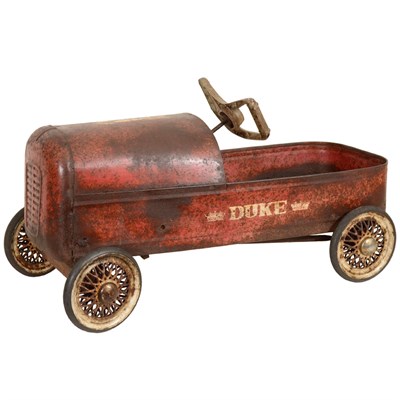 Lot 490 - English Painted Tin Child's Box Car Duke, 20th...