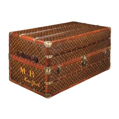 Lot 201 - Louis Vuitton Brass Bound Monogrammed Leather...