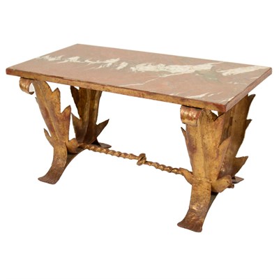 Lot 135 - French Gilt-Metal Low Table With a rectangular...