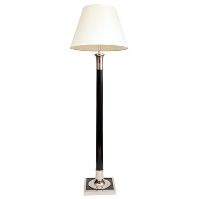 Lot 286 - Italian Chrome and Ebonized Wood Floor Lamp...