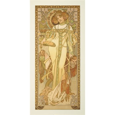 Lot 133 - Alphonse Mucha AUTOMNE Color lithograph, 1900,...