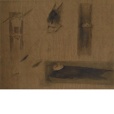 Lot 59 - Jose Luis Cuevas Mexican, b. 1933 Figures for...