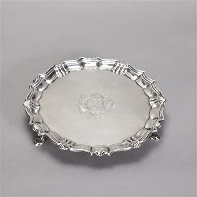 Lot 342 - George II Silver Salver John Tuite, London,...