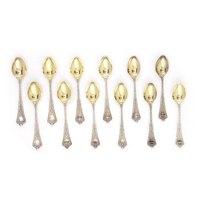 Lot 637 - Set of Twelve Tiffany & Co. Sterling Silver...