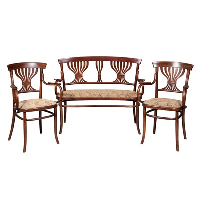 Lot 344 - Austrian Jugendstil Mahogany Stained Bentwood...