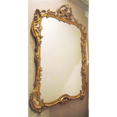 Lot 452 - Louis XV Gilt-Wood Mirror 18th Century With an...