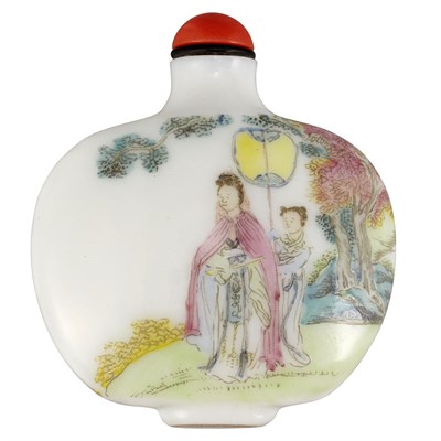 Lot 342 - Chinese Enameled Glass Snuff Bottle Of...