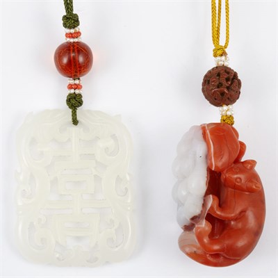 Lot 118 - Two Chinese Pendants 19th/20th Century...