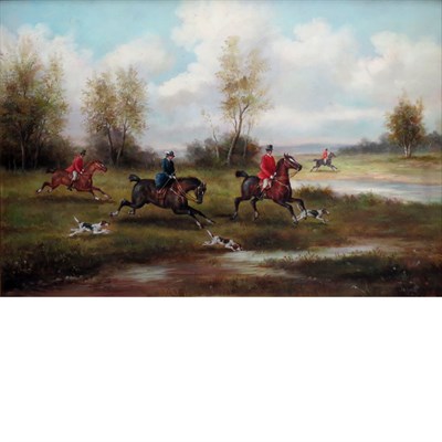 Lot 2 - 20th Century School Hunting Scene Signed...