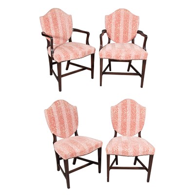 Lot 432 - Set of Eight George III Style Mahogany Dining...