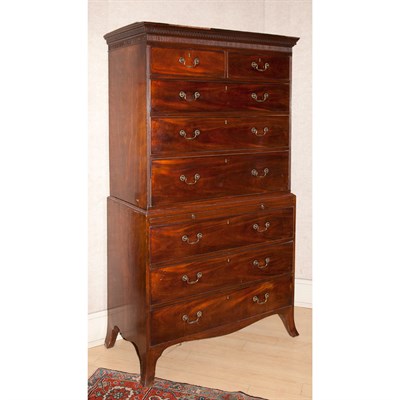 Lot 429 - George III Mahogany Chest on Chest 19th...