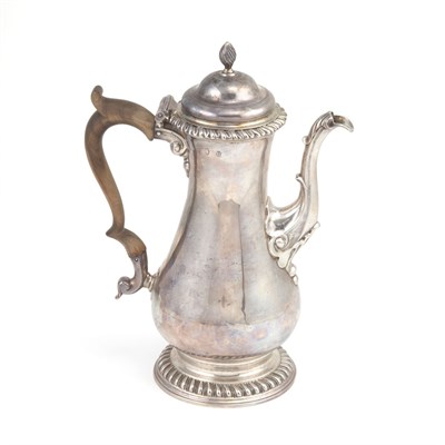 Lot 475 - George III Silver Coffee Pot Maker's mark...