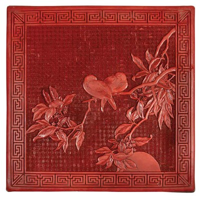 Lot 360 - Chinese Cinnabar Lacquer Stand 19th Century...