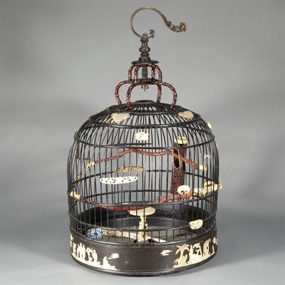 Lot 288 - Chinese Wood Bird Cage 19th/20th Century Of...