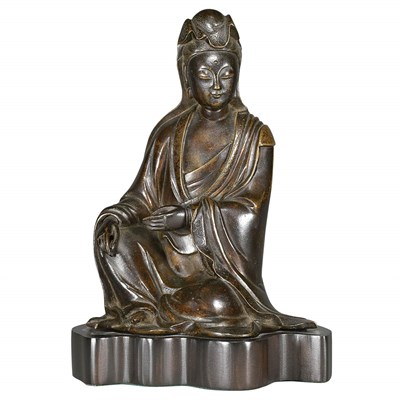 Lot 287 - Chinese Bronze Figure of Guanyin 18th Century...