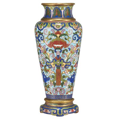 Lot 224 - Chinese Cloisonné Wall Vase The high...
