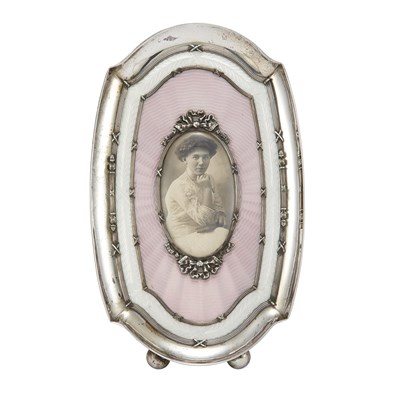 Lot 297 - Faberge Style Guilloche Enameled Silver...