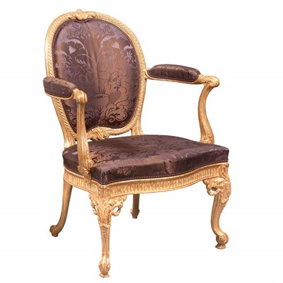 Lot 505 - Pair of George III Style Gilt-Limewood...