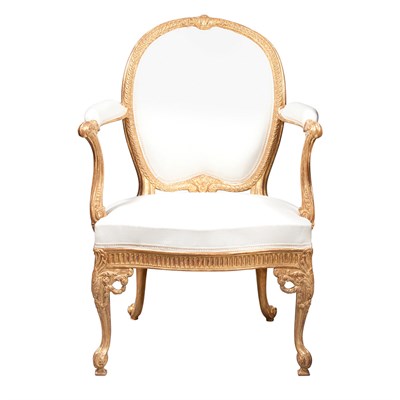 Lot 504 - Pair of George III Style Gilt-Limewood...