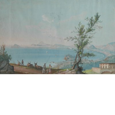Lot 53 - Italian School 19th Century The Bay of Naples...