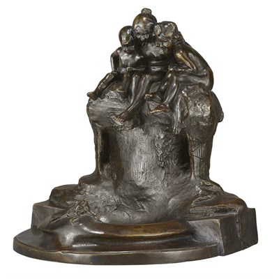 Lot 422 - French Art Nouveau Bronze Figural Group Titled...