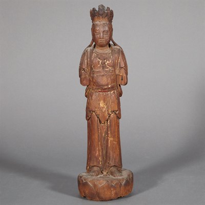 Lot 61 - Chinese Gilt-Wood Bodhisattva Early Ming...