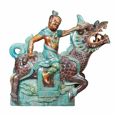 Lot 56 - Two Chinese Tile Maker's Figures Ming Dynasty...