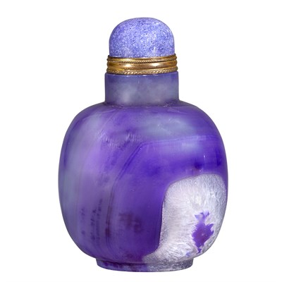 Lot 329 - Chinese Amethyst Snuff Bottle Late Qing...