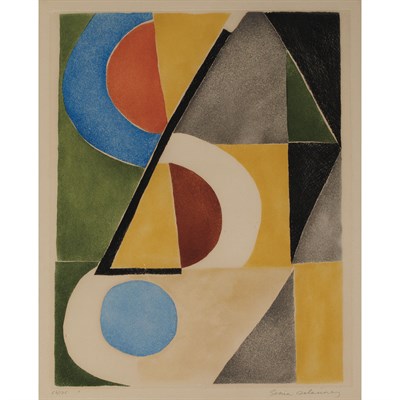 Lot 134 - Sonia Delaunay (1885-1979) COMPOSTION Color...
