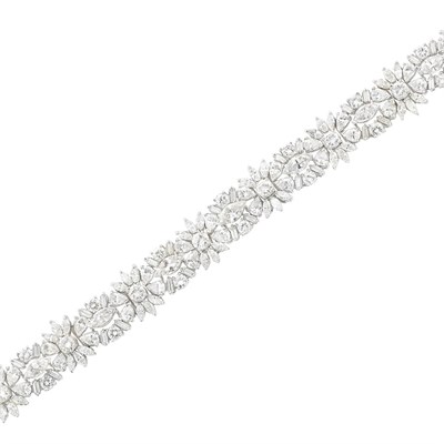 Lot 549 - Platinum and Diamond Bracelet