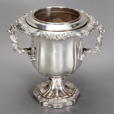 Lot 358 - Pair of Sheffield Silver Plated Wine Coolers...