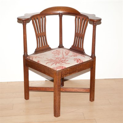 Lot 190 - George III Mahogany Corner Chair 19th Century...