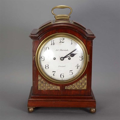 Lot 209 - English Brass Bound Mahogany Shelf Clock 19th...