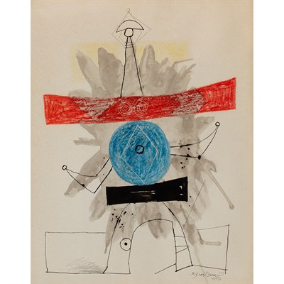 Lot 17 - Byron Browne American, 1907-1961 Abstraction,...