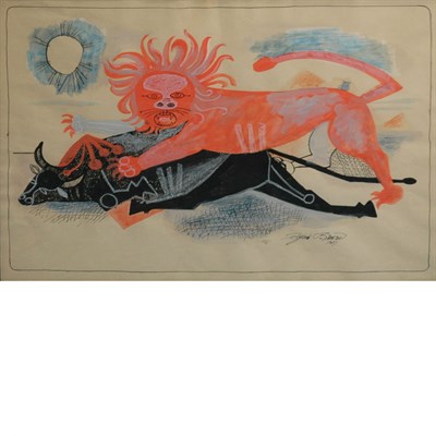 Lot 16 - Byron Browne American, 1907-1961 The Red Lion,...