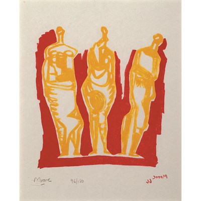 Lot 122 - Henry Moore (1898-1986) THREE STANDING FIGURES...