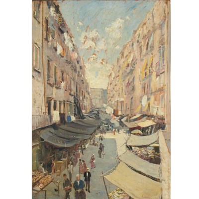 Lot 58 - Francesco Cangiullo Italian, 1884-1977 Street...