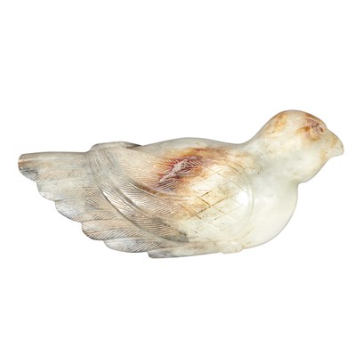 Lot 121 - Chinese Jade Sparrow The small bird with...