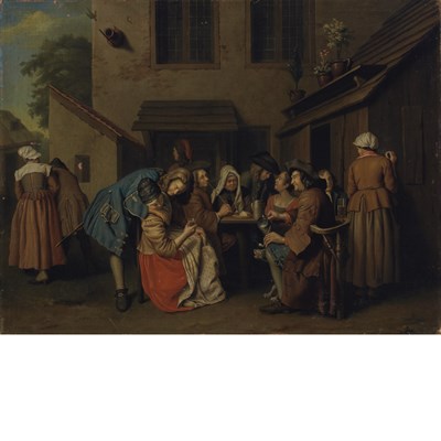 Lot 55 - Dutch School 18th Century An Outdoor Party at...