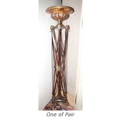Lot 279 - Pair of Regency Style Marble and Metal...