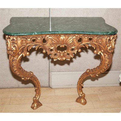 Lot 342 - George III Style Gilt-Wood Marble Top Console...