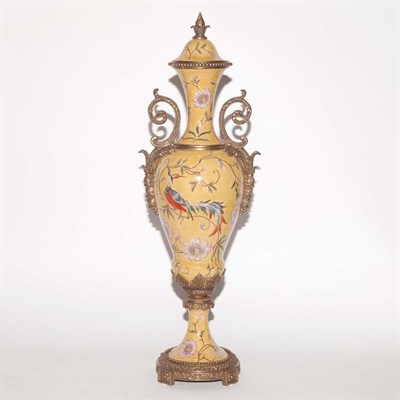 Lot 264 - French Style Gilt-Bronze Mounted Porcelain Urn...